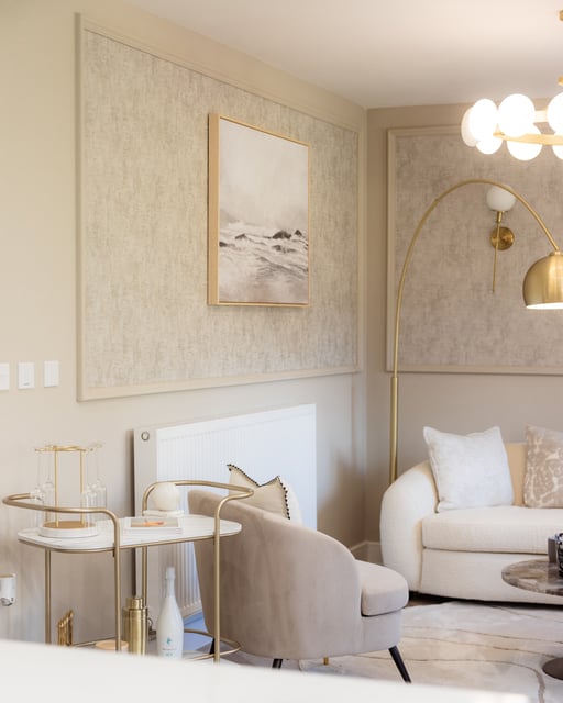 Living area in Homes by Carlton's Winchester Showhome at new-build development Beauford Park in Witton Gilbert near Durham