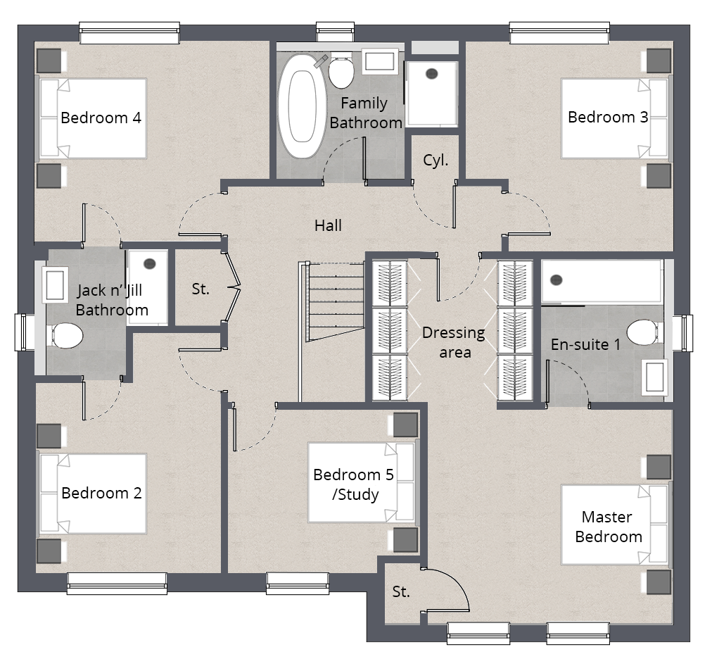 The Beech 5 bed FF