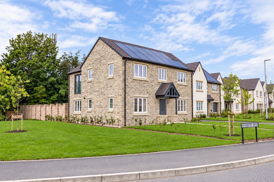 Street scene at Homes by Carlton's new-build development Woodberry Park in Staindrop
