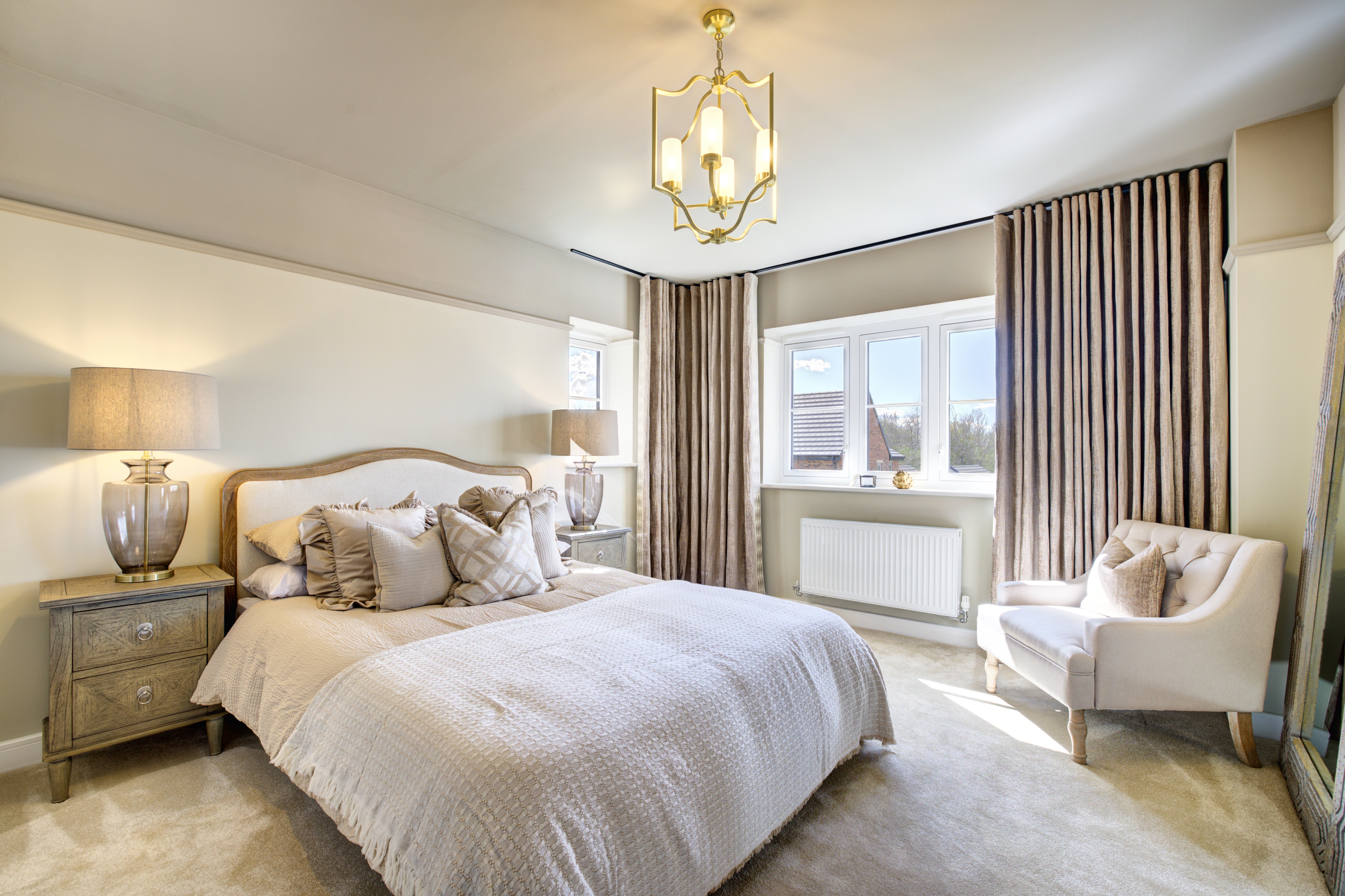 Bedroom at Homes by Carlton's new-build development Beauford Park in Witton Gilbert