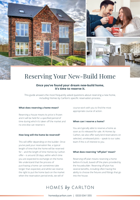 Reserving Your New-Build Home